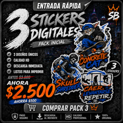 pack 3 stickers digitales